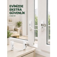Zenviaa Mey Ithalat® Çocuk Güvenliği Için Kablolu Pencere Kilidi Anahtarlı Emniyet Aparatı