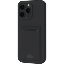 Zenviaa Mey Ithalat®  iPhone 16 Pro Kılıf Kelvin Kartvizitli Silikon - Siyah ZNV20296545