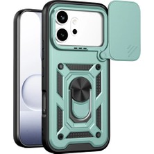 Zenviaa Mey Ithalat® Huawei Honor 600 Pars Lens Yüzüklü Silikon - Yeşil ZNV20296545