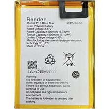 Zenviaa Mey Ithalat® Reeder P13 Blue Max Uyumlu Batarya Pil ZNV20296545