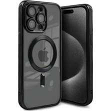 Zenviaa Mey Ithalat®  iPhone 15 Pro Kılıf Kross Magneticsafe Kapak - Siyah ZNV20296545