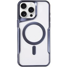 Zenviaa Mey Ithalat®  iPhone 15 Pro Max Kılıf Boyi Magsafe Silikon Kapak - Lacivert ZNV20296545