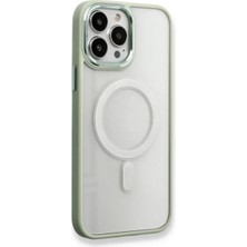Zenviaa Mey Ithalat®  iPhone 14 Pro Max Kılıf Room Magneticsafe Silikon - Su Yeşili ZNV20296545