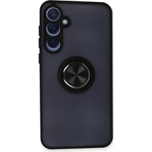 Zenviaa Mey Ithalat® Samsung Galaxy A25 5g Kılıf Montreal Yüzüklü Silikon Kapak - Siyah ZNV20