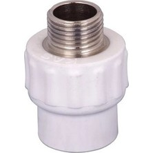Zenviaa Mey Ithalat® Pvc Boru Pprc Dış Dişli Rekor 20X1/2'' 10 Adet ZNV20296545