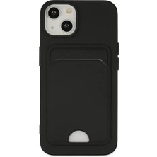Zenviaa Mey Ithalat®  iPhone 14 Plus Kılıf Kelvin Kartvizitli Silikon - Siyah ZNV20296545