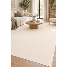 Sisem Peluş Yumuşak Kaymaz Tabanlı Yıkanabilir Modern Krem Halı Salon Mutfak Antre Oturma Odası Için