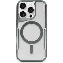 Zenviaa Mey Ithalat®  iPhone 16 Pro Max Kılıf Boyi Magsafe Silikon Kapak - Yeşil ZNV20296545