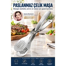 Transformacion Et Balık Köfte Salata Servis Maşası Mangal Barbekü Maşası 25 cm 18/10 Paslanmaz Çelik  723749