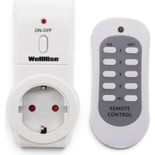 Wellhise YK02-GR-1+1 Tekli Uzaktan Kumandalı Priz 1+1 3680W
