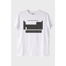 Lofux Periodic Table of the Elements Baskılı Beyaz Tişört
