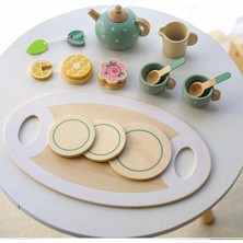 Kabi Ahşap Çay ve Servis Seti Oyuncak - Çocuklar Için Eğitici ve Montessori Oyuncak