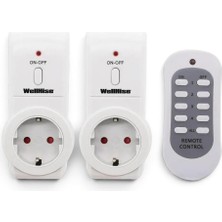 Wellhise YK02-GR-2+1 2'li Uzaktan Kumandalı Priz 3680W