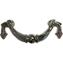 Efnaz Style Dekoratif Zamak Üzümlü Kulp - 64MM, Nikel, 100 Adet