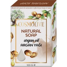 Cosmolive Doğal Sabun | Argan Yağı | Yüz Saç Cilt Bakımı | Kokulu | 100 gr