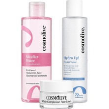 Cosmolive Makyaj & Toniği Dermatolojik Onaylı & Beyazlatıcı Kavanoz Anneler Günü Hediye Seti
