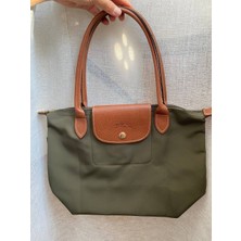 By Qupse Le Pliage Tote Bag Haki Kadın Omuz Çantası Medium