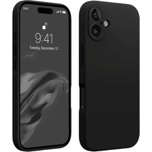 Efnaz Style Apple iPhone 16 Plus Kılıf First Silikon - Siyah