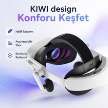 Kiwi Design Kıwı Design Bataryalı Vr Baş Bandı "40 mm Sürücülerle Derin Baslı Ses"