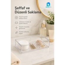 Dolphfin Küçük Çekmece Modülü Şeffaf Kozmetik Organizer Makyaj Takı Ruj Oje Pamuk Düzenleyici