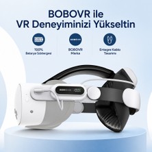 Bobovr Quest 3/3s Bataryalı Baş Bandı "yatarken De Rahat Eden Düz Arka Tasarım"