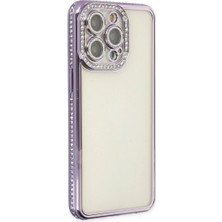 iPhone 14 Pro Kılıf Joke Taşlı Silikon - Mor