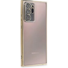 Samsung Galaxy Note 20 Ultra Kılıf Lensli Silikon - Gold