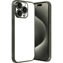 iPhone 15 Pro Max Lensli Silikon - Yeşil