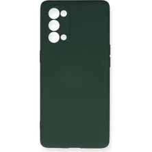 Reno 5 Pro Kılıf Nano Içi Kadife Silikon - Koyu Yeşil