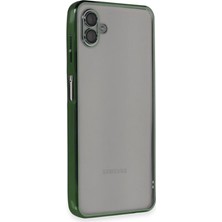 Samsung Galaxy A04 Kılıf Lensli Silikon - Yeşil