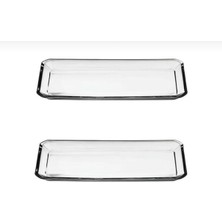 Merfi Store Grace Crystallin Servis Sunum Tabağı Kristal Cam (2li Paket) 68017 ADNHM068