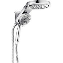 Merfi Store Faucet Hydrorain 5-Spray H2OKINETIC Çift Duş Başlığı, El Spreyi, Hortumlu Krom Duş Başlığı, El Duş Başlıkları, Çıkarılabilir Duş Başlığı, 2,5 Gpm Akış Hızı, Krom 58680-25