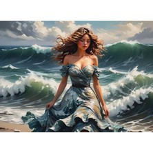 Merfi Store 1000 Parça Ruhumu Yansıtan Dalgalar Puzzle - Dalgalar ve Kadın