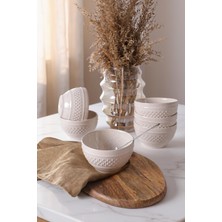 Merfi Store Reaktif Krem Rice Kase 11 cm 6 Adet Q59
