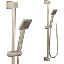 Merfi Store (Brushed Nickel) - Moen S3879EPBN 90 Degree Eco-Performance Handheld Showerhead With 180CM -Long Hose Featuring 80CM Slide Bar, Brushed Nickel
