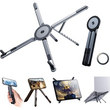 Merfi Store Çok Amaçlı Taşınabilir Manyetik Stand, Akıllı Telefonlar, Ped, Dizüstü Bilgisayar, Alüminyum Alaşımlı Malzeme, Seyahat Için Uygun, Resmi Çalışma ve Boş Zaman ve Ev Eğlencesi (E05-GRI)