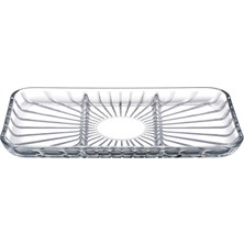 Merfi Store Paşabahçe Elegant Bölmeli Dikdörtgen Tabak 162X276 mm 000-SEFFAF 1 Ofsethediyelik Kutu 6 Paşabahce