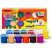 Esranın Dünyası 12 Renkli Parmak Boyası Seti, 25 Ml, Yaratıcı El Işi Aktiviteleri