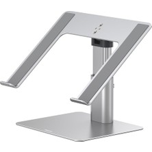 Merfi Store MacBook Metal Ayarlanabilir Dizüstü Bilgisayar Standı, Maks. 10 kg Ağırlık ve 208 mm Yükseklik, Gümüş (LUJS000012)