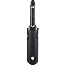 Merfi Store Good Grips Paslanmaz Çelik Tırtıklı Bıçaklı Sebze Soyma Aleti, Siyah