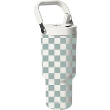 Merfi Store Trek Pivot Termos 0,89 L - Sea Glass Sage Cream Checkmate