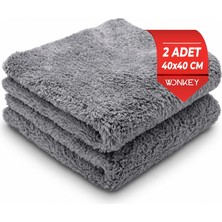 Merfi Store Oto Pasta Cila Parlatma Bezi, Mikrofiber Peluş Araba Temizlik Cilalama Bezi, Kenarsız Kesim Araba Detaylandırma Havlusu, Araç Polish ve Seramik Kaplama Için Kenarsız Havlu | 40X40 cm