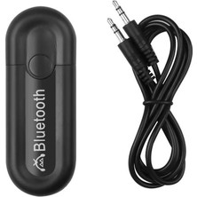 Merfi Store HJX-001 Araba USB Bluetooth 5 Adaptörü Ses Müzik Alıcı 3.5mm Aux Araç Kiti Kablolu Hoparlörü, Kulaklıığı Telefona Bağlar