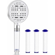 Merfi Store Sogud Duş Başlığı Seti Beyaz - Filtreli Arıtmalı El Duşu - 6 Fonksiyonlu Yüksek Basınçlı Model - 3 Yedek Filtre Kartuşlu Kireç Önleyici Su Tasarruflu [enerji Sınıfı A++]