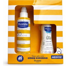 Merfi Store Güneş Losyon Sprey 200 ml Spf 50+ 100 ml Hydra Bebe Hediyeli 2026 Kofre