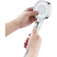 Merfi Store Turbo Filtreli Duş Başlığı, Yüksek Basınçlı Filtreli El Duşu, 5 Fonksiyonlu Filtreli Duş Başlığı, Filtreli El Duşu (Chrome)