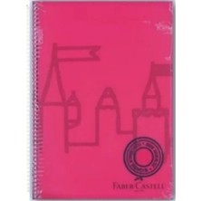 Merfi Store A4 Boy 80 Yaprak Plastik Kapak Telli Çizgili Defter, Pembe