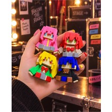 Vrd Chloe Bocchi The Rock ! 4'lü Mini Anime Figür Seti Hitori Gotoh Ryo Yamada Nijika Ijichi Kita Ikuyo Pixel Art