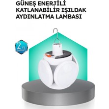 Pileli Store Pratik Katlanabilir Solar LED Aydınlatma Lambası