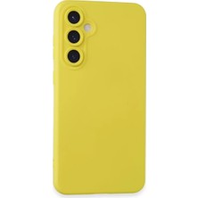 Samsung Galaxy S24 Kılıf Nano Içi Kadife Silikon - Sarı